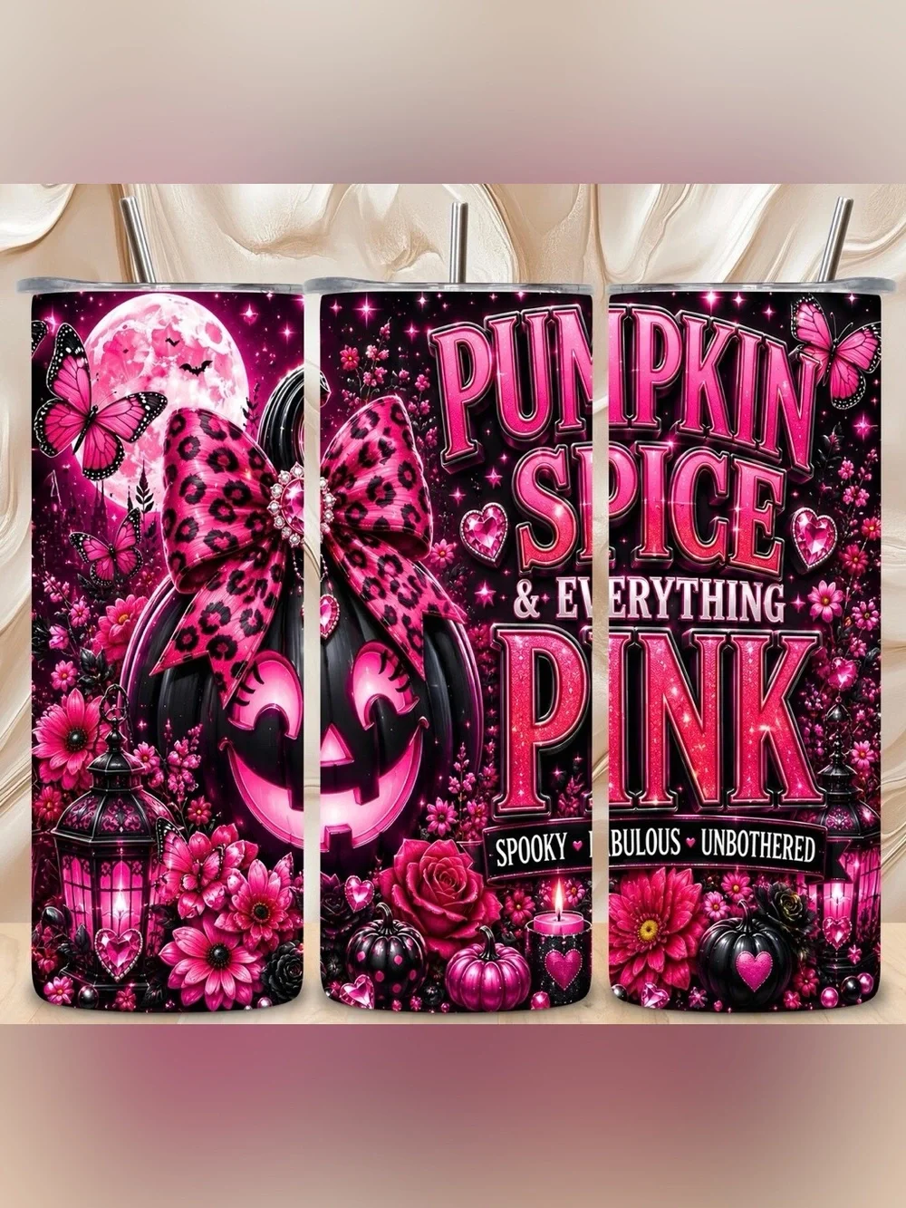 Pumpkin Spice & Everything Pink Tumbler